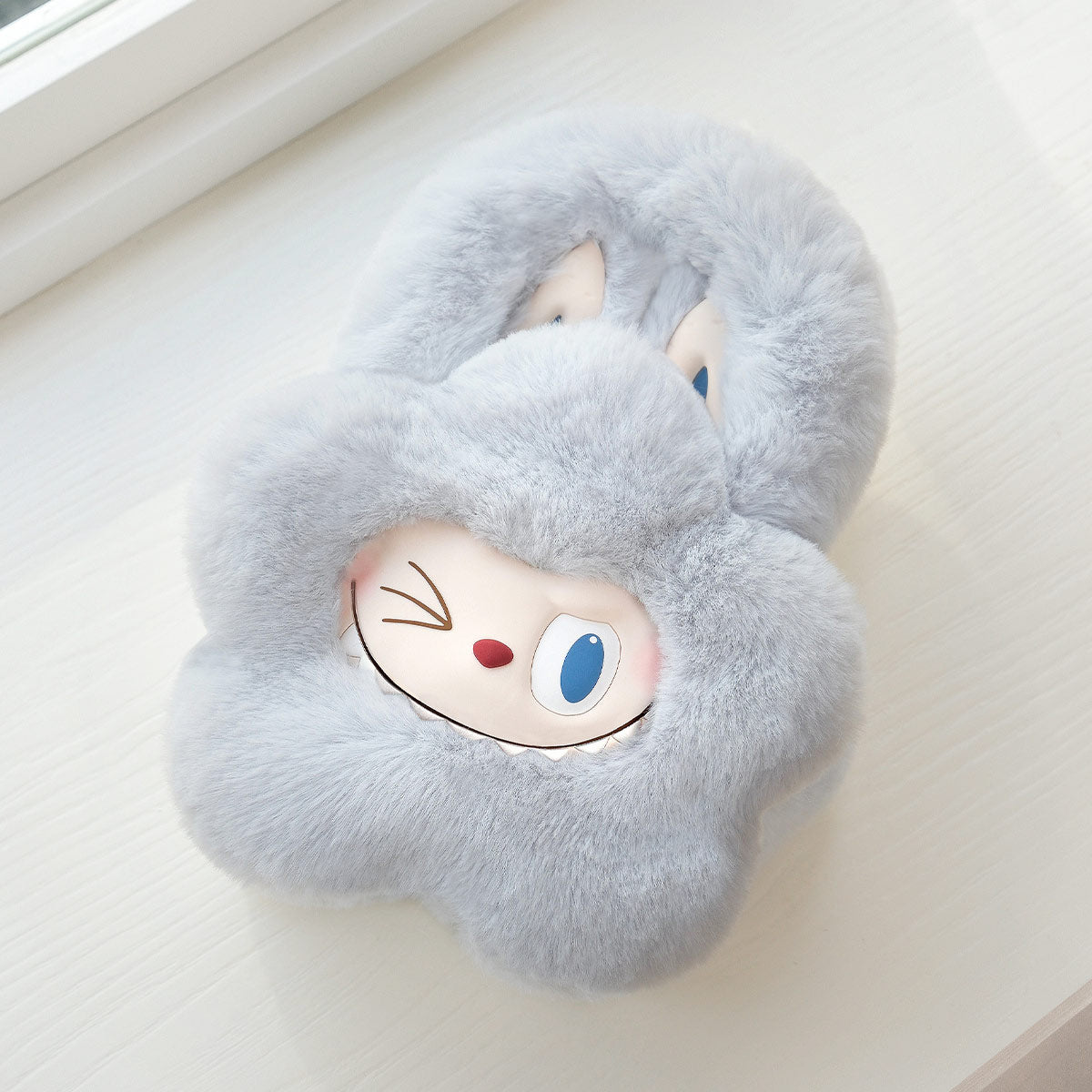 Bolsa Clássica Plush Flower Azul