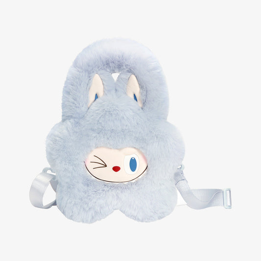 Bolsa Clássica Plush Flower Azul